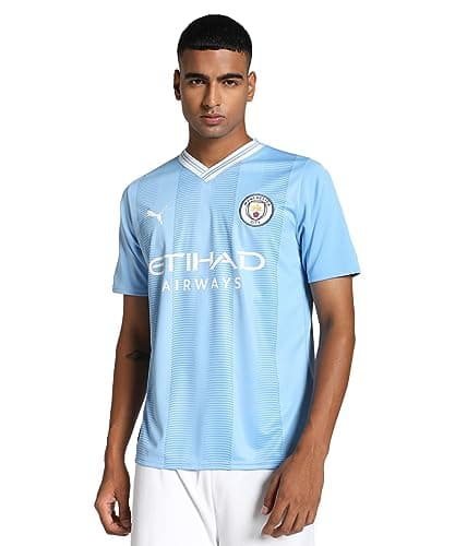 Image of Manchester City Home Shirt 2023/24 Season - Replica - Men - Team Light Blue - Size: S