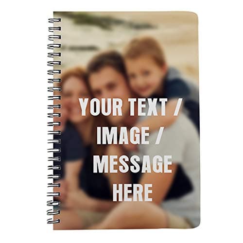 Image of Personalised with Your own Text/Image/Any Name Themed Spiral Bound Journal A5 Notebook,Personal Diary,Blank Diary.