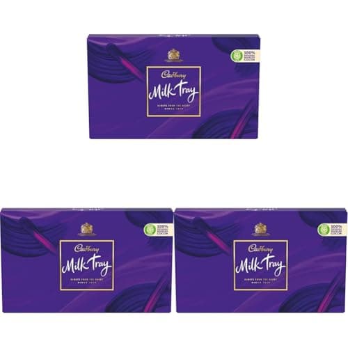 Image of Cadbury Milk Tray Chocolate Box, Assorted Milk Chocolates Gift Set for Birthdays, Christmas Treat for Stockings, Sharing or Gifting, 78 g (Pack of 3)