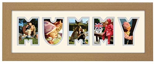 Image of Mummy Photo Frame Word Frame Light Oak Wood Finish Birthday Picture Gift Present