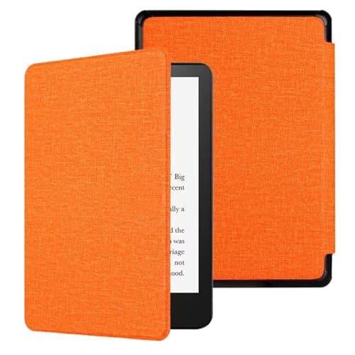 Image of CIAOYE Case Compatible with 6.8" Kindle Paperwhite (2021), Signature Edition - Light Shell Cover with Smart Auto Wake/Sleep, Orange