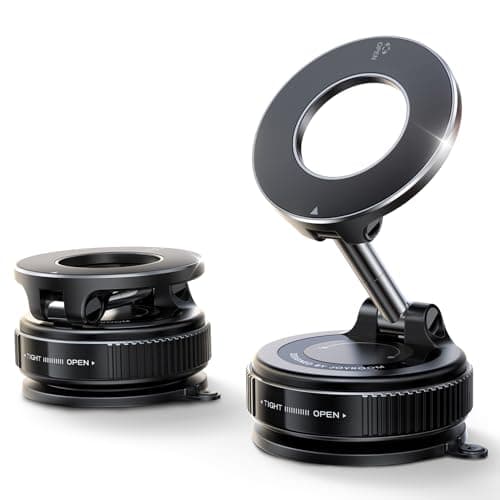 Image of JOYROOM Suction Cup Phone Mount, Vacuum-Gel Phone Holder for Cars, 360° Metal Strut Magsafe Car Mount for iPhone 17 Pro Max/iPhone 16 15 14 13 12 & Android Magsafe Case