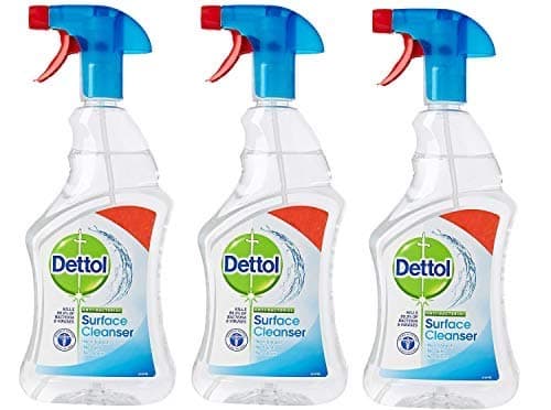 Image of Dettol Multi Purpose Antibacterial Surface Cleanser, Bleach and Odor Free,16.9 Ounces (Pack of 3)