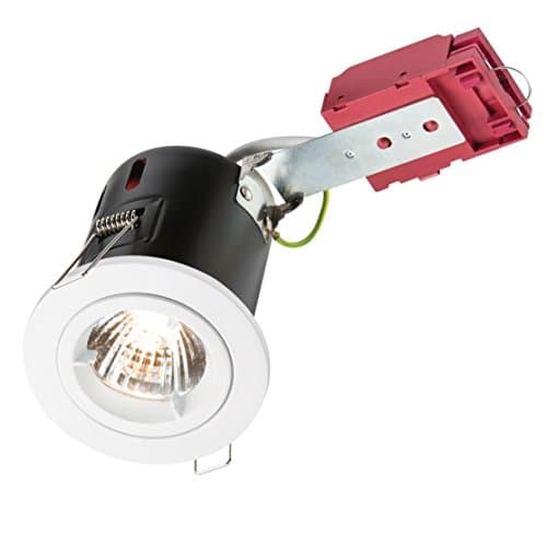 Image of Knightsbridge VFAVRDGICW Fixed IC Fire-Rated Downlight Metal, White, GU10, 50 W, 230 V