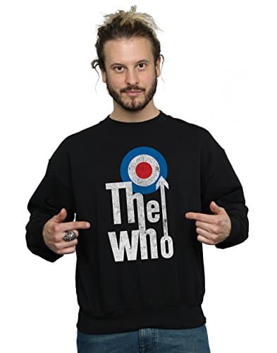 Image of Absolute Cult The Who Men's Long Target Logo Sweatshirt Black XX-Large