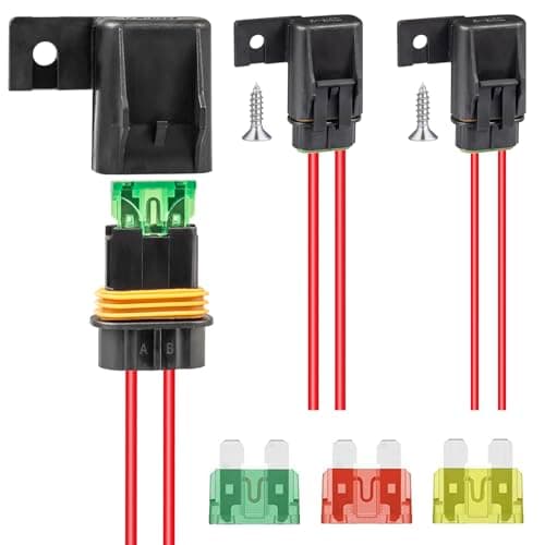 Image of AUKENIEN IP67 Inline Fuse Holder Waterproof 12V 12AWG 16AWG Gauge Wiring Harness Fuses Holders 20A 30A 40A ATC ATO Blade Car Fuses for Vehicle Marine Bus Power System