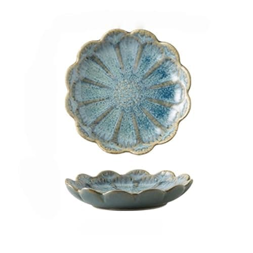 Image of 2Pcs Ceramic Jewelry Dishes, Decorative Trinket Trays, Small Ring Dishes, Trinket Key Trays, Jewelry Trays, Jewelry Plates, Key Bowl, Ceramic Trinket Dish Gift for Women and Girls (Light blue)