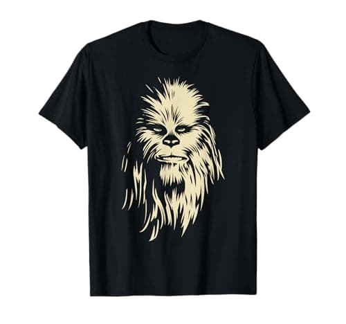 Image of Star Wars Chewbacca Face Shadow Graphic T-Shirt T-Shirt