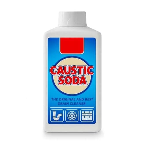 Image of Caustic Soda Drain Unblocker Powder 1kg Professional Strength for Kitchen & Bathroom Sinks - Fast-Acting Pipe Cleaner - Removes Hair, Grease & Blockages