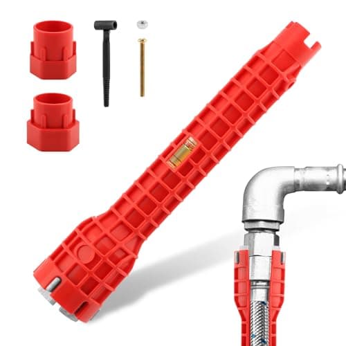 Image of ZESHGON 8 in 1 Kitchen Faucet Sink Basin Wrench, Multi-Functional Sink Wrench Faucet Installation Tools Basin Wrenches Pipe Installer for Bathrooms,Toilets,Sinks Kitchen Plumbing