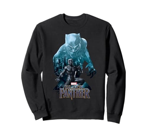 Image of Marvel Black Panther Movie Wakanda City Silhouette Sweatshirt