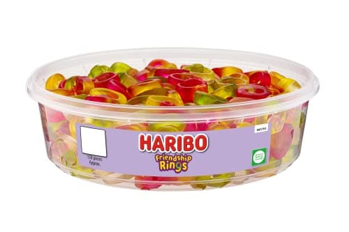 Image of HARIBO Friendship Rings x 150 Pieces (480g) Sweets Tub