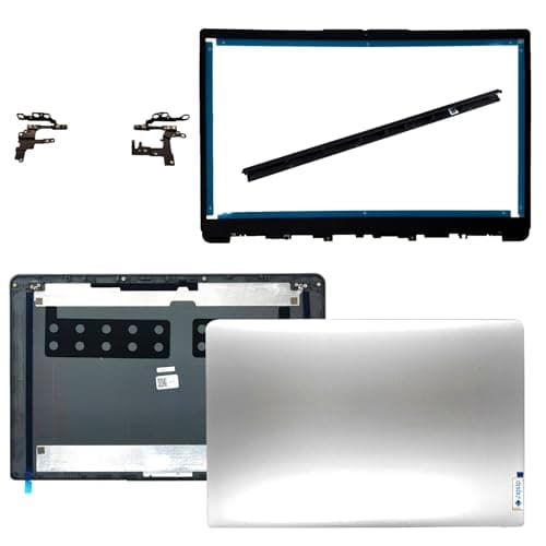 Image of Jxjslp Replacement LCD Cover Back With Hings Front Bezel With Hinges Cap for Lenovo Ideapad 1-15ADA7 82R1, 1 15AMN7 82VG, 1 15ALC7 82R4 Series Laptop Rear Case Top Lid 5CB1M48453 5CB1F36621 5CB1F36618