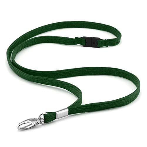 Image of CKB LTD Premium Lanyards Neck Strap with Breakaway and Swivel Metal Clip for ID Card Holder Lanyard Plain (Green, Pack of 10)