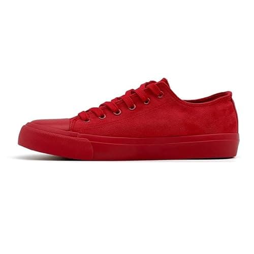 Image of Women’s Men’s Trainers Low Top Sneakers Casual Ladies Walking Shoes Outdoor Tennis Trainers Red