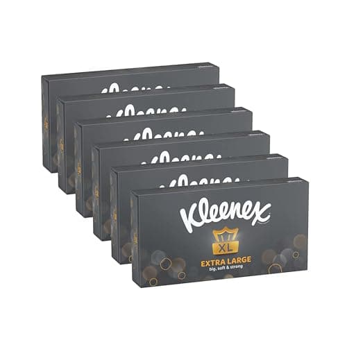 Image of Kleenex Extra Large Facial Tissue for Men 2ply 90 Sheets, Pack of 6
