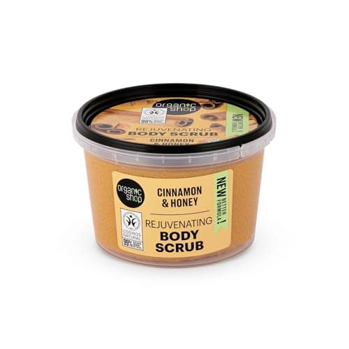 Image of Organic Shop 250ml Body Scrub Rejuvenating Cinnamon & Honey