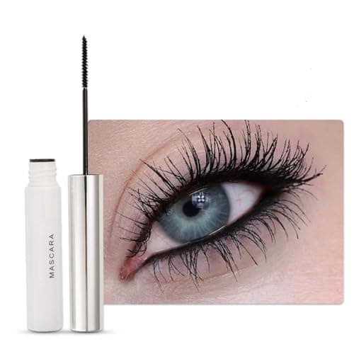 Image of 4D Fiber Mascara, Curling Volumizing Mascara Smudge Proof Eyelash Natural Sweatproof Waterproof Black Makeup No Clumping Lasting All Day (Chill Black)