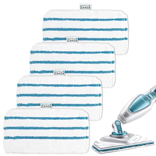 Image of 4 x Black and Decker Steam Mop FSMP20 Washable Microfibre Cloths for Black & Decker Steam Mop FSMP20, FSMH1321JMD, FSM1500, FSM1600, FSM1610, FSM1620, FSM1621, FSM1630, FSMH162