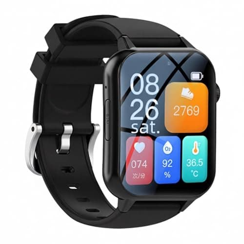 Image of Weyot Elderly Smart Watch with Fall Detection, SOS Smart Bracelet With Emergency Call Button, Life Alert Systems for Seniors, Fall Alarm Watch For Elderly, SOS CallBlack,One Size