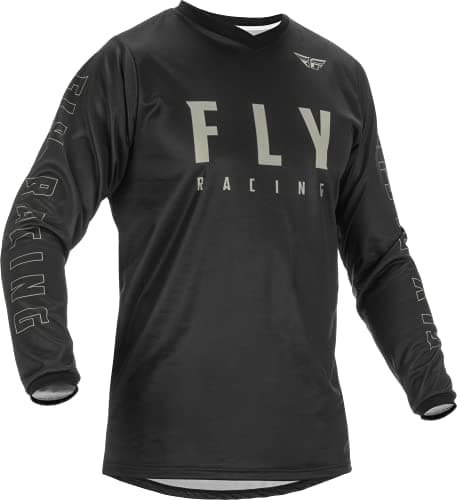 Image of Fly Racing Men's F-16 Jersey Blouse, Black/Grey, XL