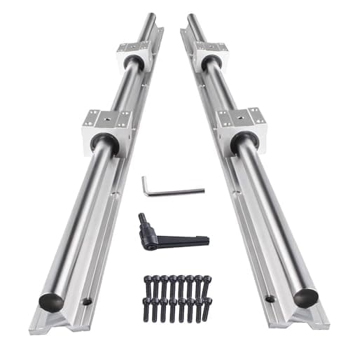 Image of CNCMANS SBR20-1200mm Linear Guide 2 Pieces SBR20 Stainless Steel Linear Rail and 4 Pieces SBR20UU Bearing Block CNC Parts for Automated Machines and Equipments (SBR20 47.24inch)