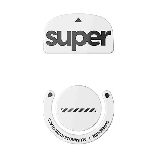 Image of Superglide Glass Mouse Skates - Consistent Controllable Glide, Polished Round Edge, Super Balanced Gaming Mouse Feet with Durable Sole for Logitech G Pro X Superlight1 (Type-C, White)