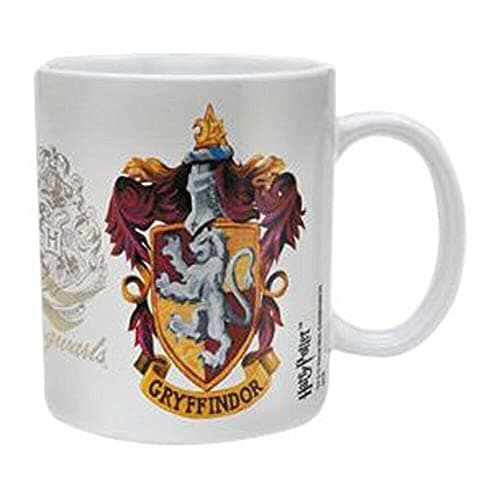 Image of Pyramid International Harry Potter Gryffindor and Hogwarts Crests Ceramic Mug in Presentation Box - Official Merchandise
