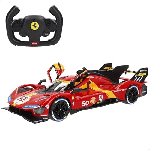 Image of ColorBaby Rastar Ferrari 499P Le Mans RC Car 1:14 with 6 Functions and Controller, Sporty and Detailed Design, Ideal for Ferrari Fans and Collectors, Electric Radio Control (41288)