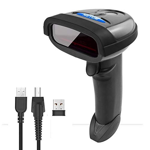 Image of NETUM Wireless Barcode Scanner, 2 in 1 2.4G Wireless & USB Wired 1D Laser Barcode Reader Handheld Bar Code Reader Cordless Rechargeable Bar Code Scanner for Computer MAC Laptop (NT-1698W)