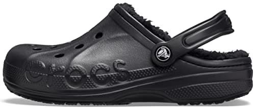 Image of Crocs Unisex Baya Lined Clog, M7W9 Black
