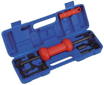 Image of SEALEY - SLIDE HAMMER KIT 9PC - 9 Piece Slide Hammer Kit in Blow Mould Case (Welding and Body Repair Equipment)