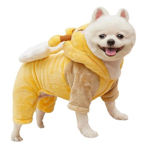 Image of Dog Hoodies, Clothes Made of Flannel Fleece, Cute Cat Hoodie Jumpsuit, for Munchkin Bichon Puppy Kitten Small Medium Large Home Travel Outdoor Walking