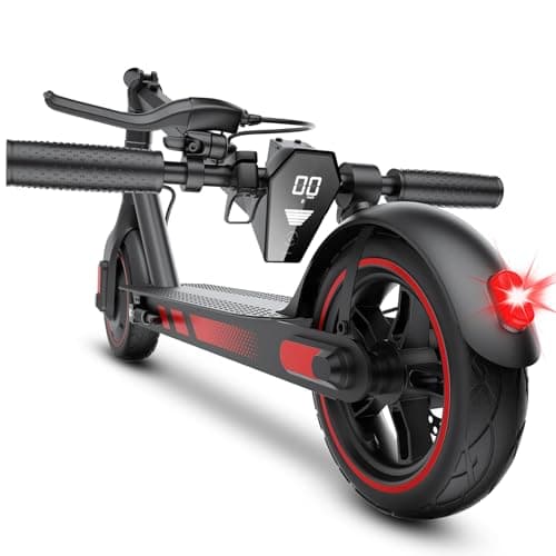 Image of Aimittie Electric Scooter for Adults, 10" Tires, Powerful 500W Motor, Max 38KM Long Range, Lightweight and Foldable Scooter, Dual Lighting System and Drum Brake, Smart APP Control
