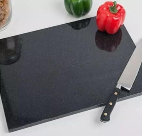 Image of RA-HOMESTORE® New Large Black Granite Chopping Board Kitchen Work Top Surface Protector, Avoid Getting Unwanted Scratches and Stains On Your Worktops, Perfect for Chopping.