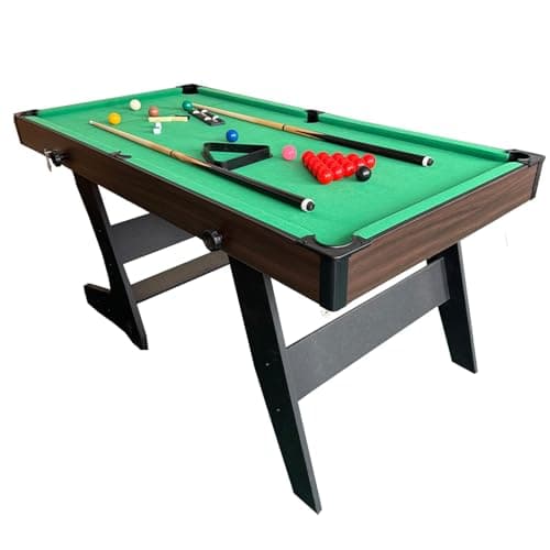 Image of 6FT Pool Table Folding Snooker Table Set Billiards Table with All accessories for Adults, 180L x 90W x 79H CM