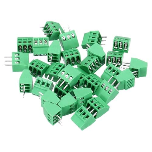 Image of sourcing map 30PCS 3-Pin PCB Mount Screw Terminal Block Connectors 2.54mm/0.1inch Pitch Circuit Board Connectors for Home Appliances, Industrial Projects