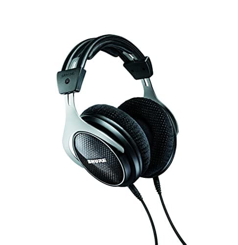Image of Shure SRH1540 Professional Premium Closed-Back Headphones, Clear, Extended Highs and Warm, Accurate Bass, Aluminum Alloy & Carbon Fiber Construction, Alcantara Ear Pads, Detachable Cable, Black/Silver