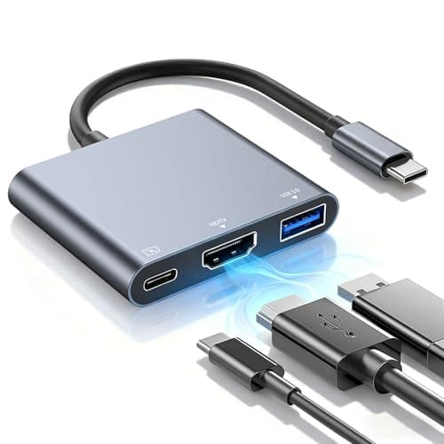 Image of USB C to HDMI Multiport Adapter, USB Type-C to HDMI 4K / USB 3.0 &USB-C PD Quick Charging Port, Digital AV Adapter for MacBook/MacBook Pro/air/Galaxy S8/S9