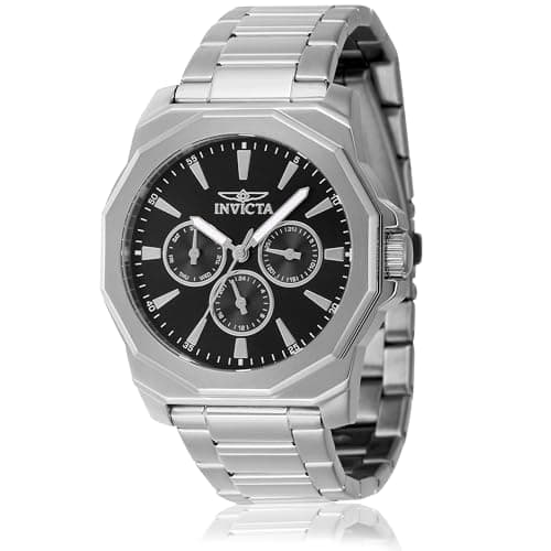 Image of Invicta Speedway 46842 Men's Watch - Waterproof - Analogue - Quartz Movement - Stainless Steel with Black dial - 42mm