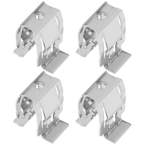 Image of eMagTech 4pcs Car Interior Roof Handle Fixing Iron Clip 21x18mm Compatible with Audi A4 B8 B9 A6 C6