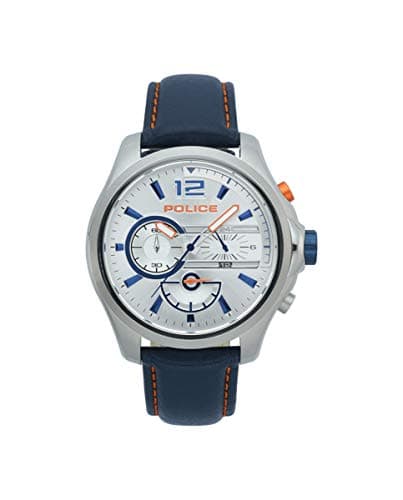 Image of Police Mens Quartz Watch, Chronograph Display and Leather Strap PL.15403JS/04