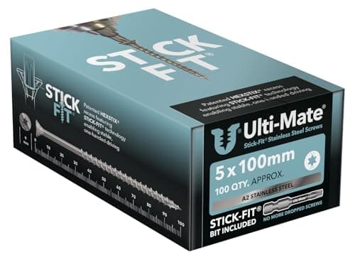 Image of Ulti-Mate Stainless Steel Woodscrews - 5.0 x 100mm - Box 100 pcs