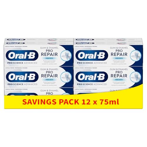 Image of Oral-B Pro-Science Advanced Gum & Enamel, 900 ml (75 ml x 12) Pro-Repair Fresh White Toothpaste
