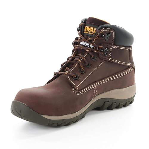 Image of DEWALT Hammer Mens Safety Boot | Leather Upper | Composite Toe Cap | S1 P SRA | Mens UK Size 10 Brown