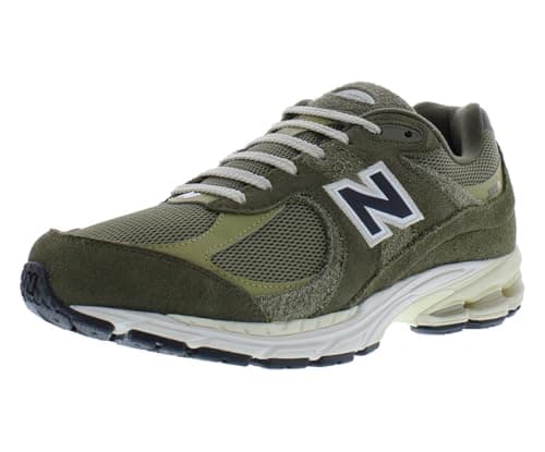 Image of New Balance 2002R Shoes - Dark Moss/Covert Green, Green/Black/White, 12.5 UK