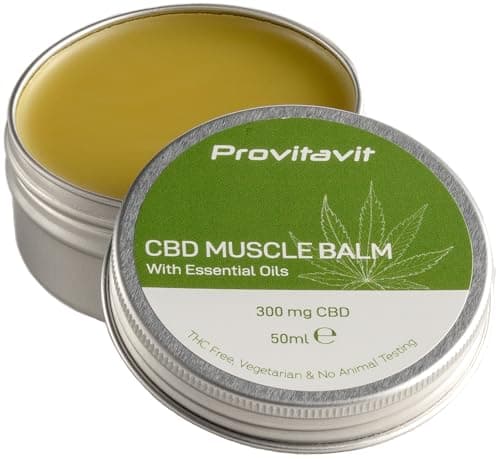 Image of Provitavit CBD Balm | Muscle and Joint CBD Balm | 300 mg CBD per 45g/50ml | with Essential Oils | Massage Muscles and Joints | No THC