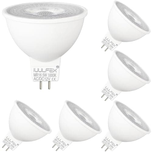 Image of MR16 LED Bulbs GU5.3 LED Light Bulbs 12V 5W (50W Halogen Equivalent) Spotlight Bulb GU5.3 Bi Pin Base 550LM 3000K Warm White, 38° Beam Angle, for Hallway, Ceiling Spotlight, Non-Dimmable, 6 Pack