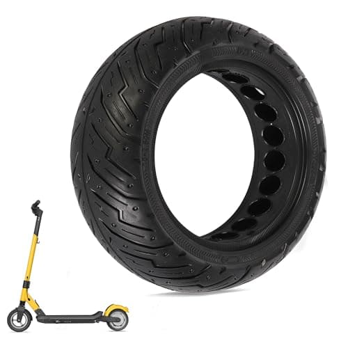 Image of aleawol 10 Inch Scooter Solid Tyre 10x2.50 Shock Absorption Honeycomb Solid Tire 60/70-6.5 Explosion-Proof Solids Rubber Tyres Electric Scooter Front or Rear Replacement Tire Compatible for Max G30