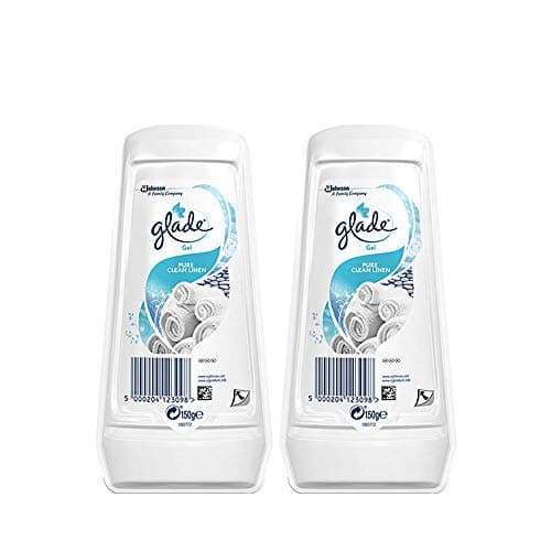 Image of Glade Home Kitchen Bathroom Air Freshener Gel Pure Clean Linen 150g (2 Air Fresheners)